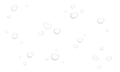 Realistic water drops. PNG drops, condensation on the window, transparent water drop. Abstract water drops, bubbles on transparent background, digital liquid design, Stock royalty free.