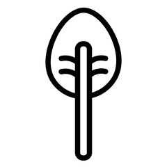 Leaf Plant Tree Line Icon