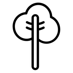 Leaf Plant Tree Line Icon