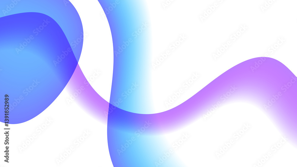 Poster blurred transparent gradient background. elegant blue wavy line on transparent png overlay backgroun