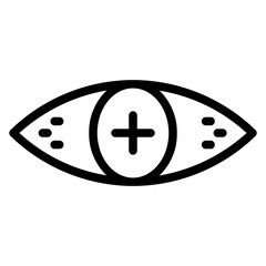 Care Clinic Eye Line Icon