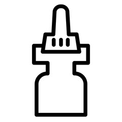 Care Dropper Eye Line Icon