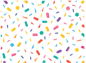 seamless confetti pattern, decoration, colorful, birthday, design, vector, color, holiday, celebration, heart, texture