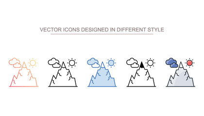 Mountation Direction icon design with white background stock illustration