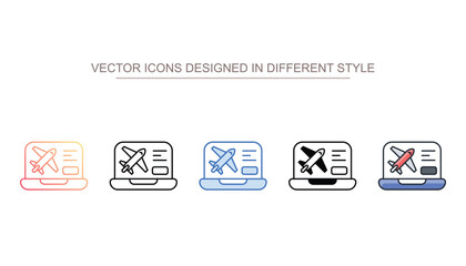 Tourist Booking icon design with white background stock illustration