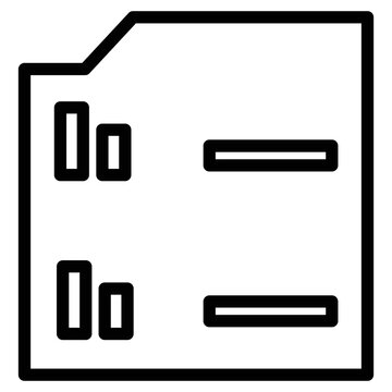 Data Gaphic Report Line Icon