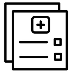 Health Check Medical Line Icon