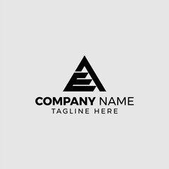 Modern AE EA Monogram Logo Design &ndash; Minimalist and Geometric Style