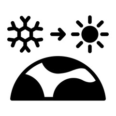 This Climate change icon is suitable for Earth Day, Save the Earth, Plastic Pollution, etc