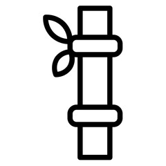 Bamboo Plant Spa Line Icon