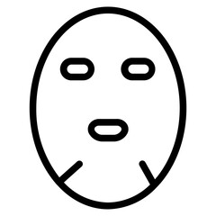 Facial Mask Skin Line Icon