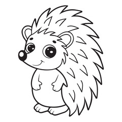 vector simple hedgehog baby
coloring page hedgehog