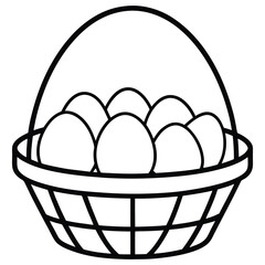 basket with eggs