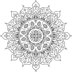 Beautiful Mandala Art and Vector Mandala Design Image.