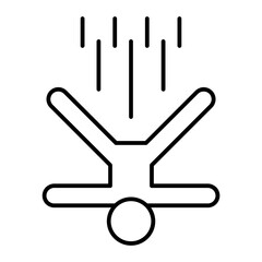 microgravity outline icon