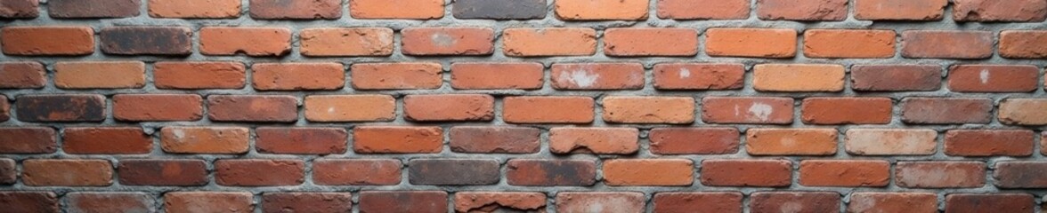Fototapeta premium Distressed brick wall with greyish-brown mortar and grunge texture , cracks, grunge, white