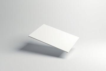 Floating business card with modern design on white background and subtle shadow effect , floating, shadow effect, promotional material