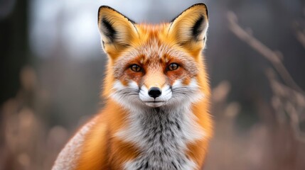 Portrait of a Red Fox in Natural Habitat