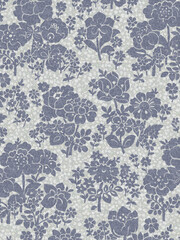 Stylish Flower and Leaf Texture Seamless Background