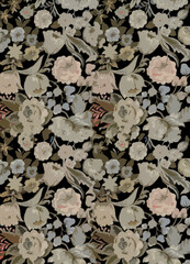 Beautiful All Over Botanical Design in Soft Colors