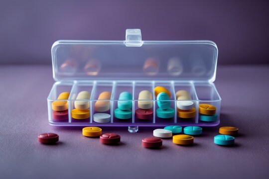 Pill organizer with capsules