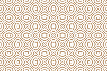 Fototapeta premium Vector seamless pattern with bold striped circles. Stylish geometric texture. Modern abstract background.