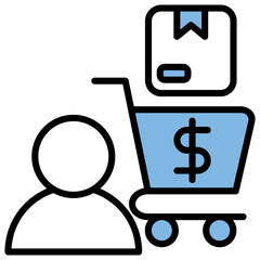 Consumer Blue Black Icon