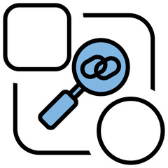 Regression Blue Black Icon