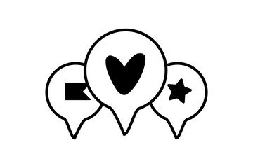 Social media app notification icons.