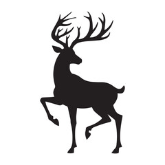 deer silhouette vector illustration