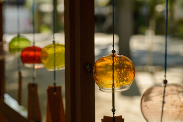 オレンジ色の風鈴