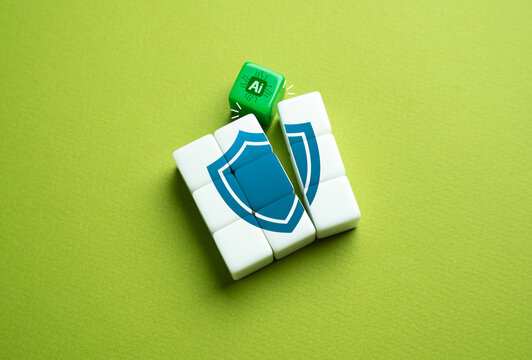 AI artificial intelligence hacks the security system. Breach cybersecurity defenses, exposing vulnerabilities in digital infrastructure. Growing threats from machine learning and automation