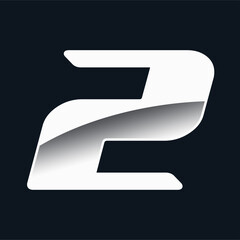 Glossy Metal Number 2 Effect Silver Race