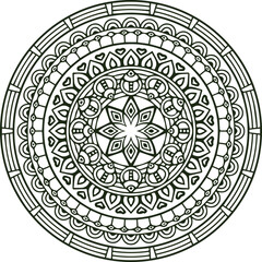 Beautiful Mandala Art and Vector Mandala Design Image.