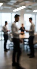 Blurred Business: Modern Office Scene with People, Light & Movement | Workplace Dynamics