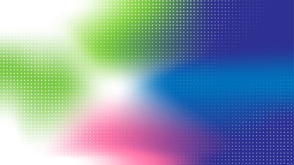 Abstract colorful gradient mesh background with halftone pattern. Modern background for technology and digital concept presentation design. Abstract futuristic dotted mesh with gradient effect.
