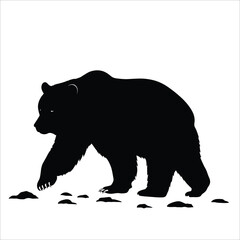 Bear Silhouette, Grizzly Bear, Wild Bear, Forest Bear, Bear Clipart, Bear Vector, Bear Icon, Bear Art, Bear Design, Bear Logo, Bear Outline, Bear Shape, Bear Drawing, Bear Image, Bear Template, Bear