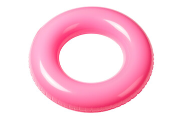 pink swimming ring inflatable isolated on transparent background
