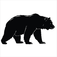 Bear Silhouette, Grizzly Bear, Wild Bear, Forest Bear, Bear Clipart, Bear Vector, Bear Icon, Bear Art, Bear Design, Bear Logo, Bear Outline, Bear Shape, Bear Drawing, Bear Image, Bear Template, Bear