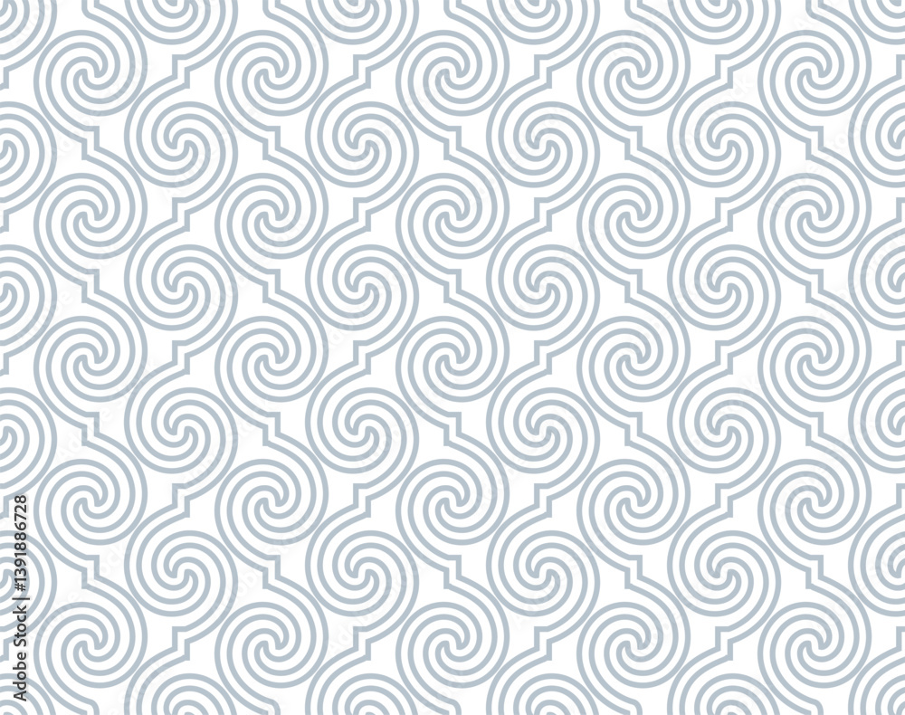 Aufkleber The geometric pattern with wavy lines. Seamless vector background. White and gray texture. Simple lattice graphic design