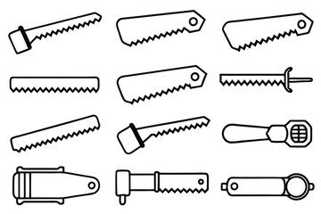 Band saw line art clean design for technical illustration purposes.eps