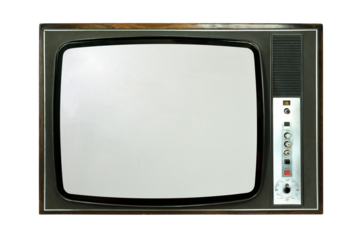 The old TV on the isolated.Retro technology concept.