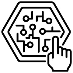 Digitalization Outline Icon