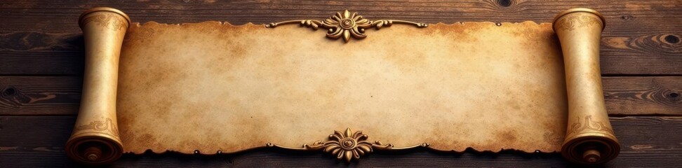 Decorative wooden scroll with ornate carvings,  scroll elements,  woodwork