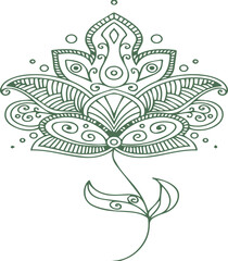 Beautiful Mandala Art and Vector Mandala Design Image.