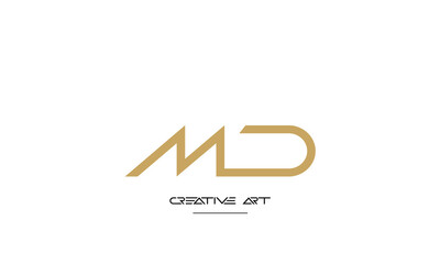 MD, DM, M, D abstract letters logo monogram