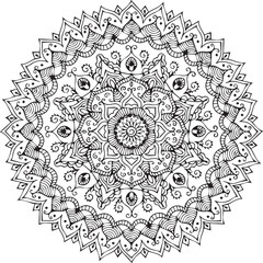 Beautiful Mandala Art and Vector Mandala Design Image.