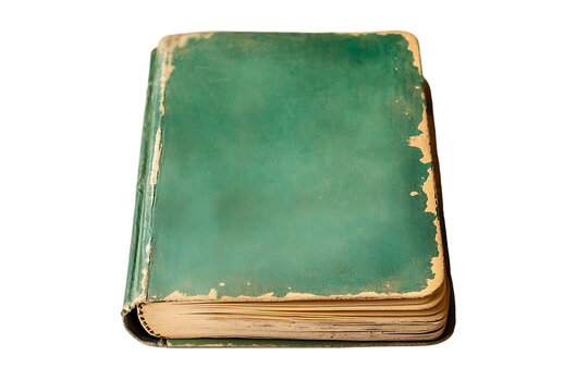 Aged Teal Hardcover Book with Weathered Spine and Yellowed Pages