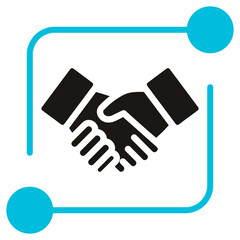 Trade Glyph Blue Grey Icon