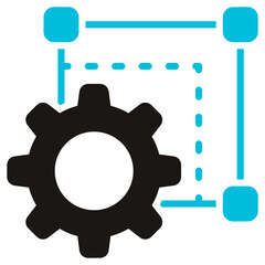 Scalability Glyph Blue Grey Icon